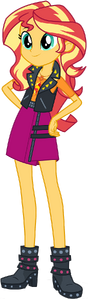 Sunset Shimmer in her new look from Equestria Girls Digital Series