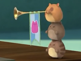 Hamster kitties trumpet