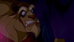 Beast furious with Belle's refusal.