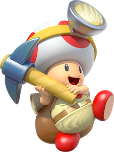 Captain Toad with his pickaxe