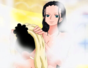 Nico Robin take a bath with momonosuke