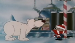 Penfold meeting a polar bear 2