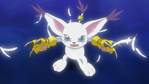 Gatomon digivolves