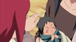 Kushina meets a newborn Sasuke Uchiha for the first time