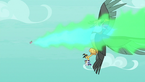 Spike breathing fire on the roc S8E11