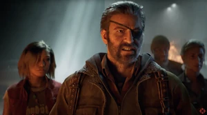 Grey, Weaver, Carver and Maya being stern and confused after being met by Dempsey, Nikolai, Richtofen and Takeo before being interrupted by The Warden's voice echo.