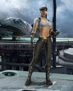 Sonya Blade in Mortal Kombat vs. DC Universe.