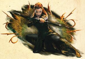 Evangeline Lilly as Tauriel in the Hobbit 2