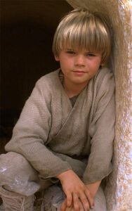 Young Anakin Skywalker in The Phantom Menace.