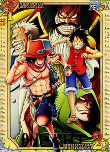 ONE PIECE Calendar Garp, Roger, Ace and Luffy