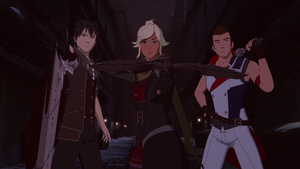 Clover with Robyn and Qrow about to face Tyrian