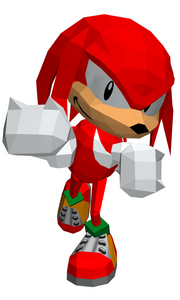 Knuckles' artwork of Sonic the Fighters.