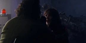 Joyce reuniting with Murray who asks where Hopper is.