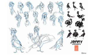 Jenny (Free Birds) original concept art 1