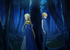 Eugeo confronting Alice in the woods Valentines Event IF