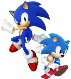 Sonic modern and classic designs