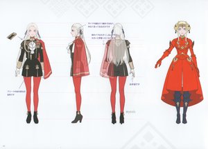 Concept art of Edelgard from Fire Emblem: Three Houses.
