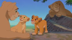 Sarabi with Simba, Nala and Sarafina