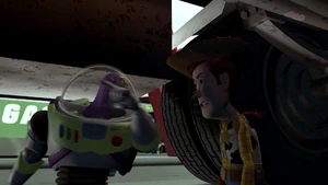 Buzz arguing with Woody.