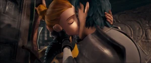 Casey and April kissing