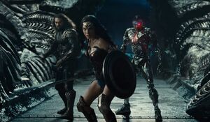 Aquaman with Wonder Woman and Cyborg