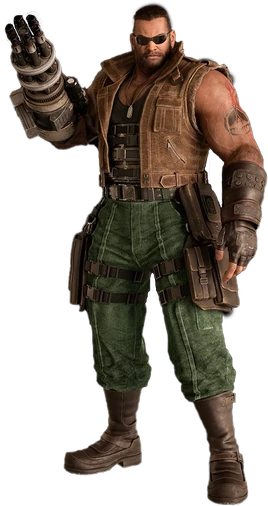 Barret Wallace from FFVII Rebirth promo render