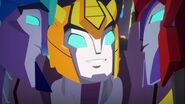 Bumblebee speaks with Hot Rod and Blurr