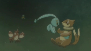 Corphish, Buizel and Squirtle are with Manaphy