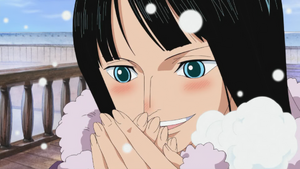 Nico Robin blushing