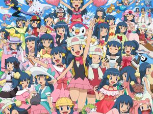 Dawn And Her Clones Pokémon Anime Wallpaper 2