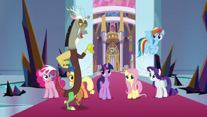 Discord giving credit to Fluttershy S9E2