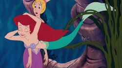 Later, Ariel comes out of her room, humming to herself.