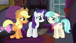 Coco Pommel blushing with embarrassment S5E16