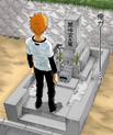 Ichigo visits his mother's grave.