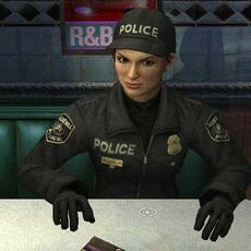 Cybil in her "police uniform" version.