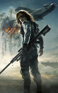 Character poster of the Winter Soldier in the titular film, Captain America: The Winter Soldier.