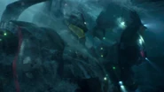 Gipsy Danger going to the breach.