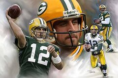 Player Football NFL Green Bay Packers Player Aaron Rodgers Aaron Rodgers  Aaronrodgers Aaroncharlesro Canvas Print / Canvas Art by Wrenn Huber -  Pixels Canvas Prints