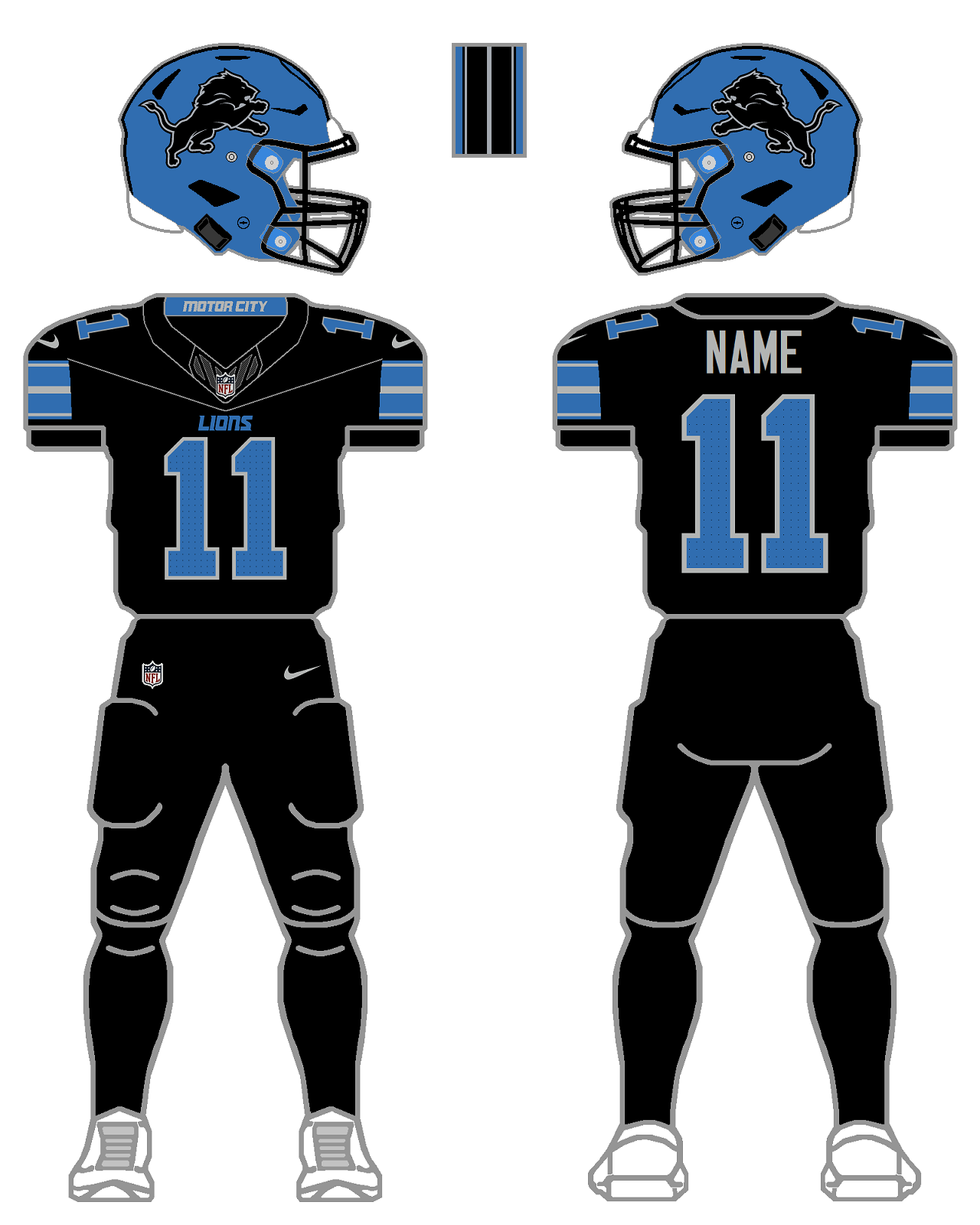 Detroit Lions Home Uniform - National Football League (NFL) - Chris  Creamer's Sports Logos Page 