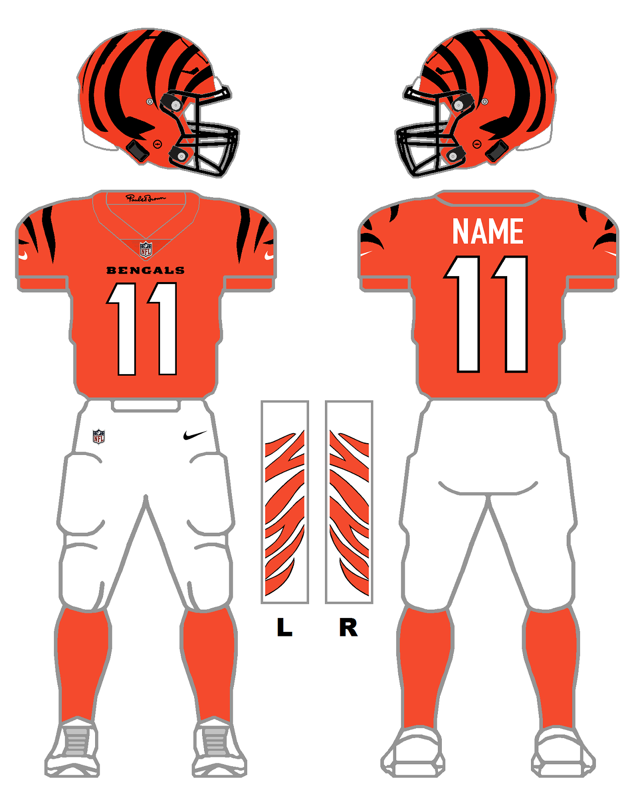 Cincinnati Bengals Primary White Uniform - National Football League (NFL) -  Chris Creamer's Sports Logos Page 