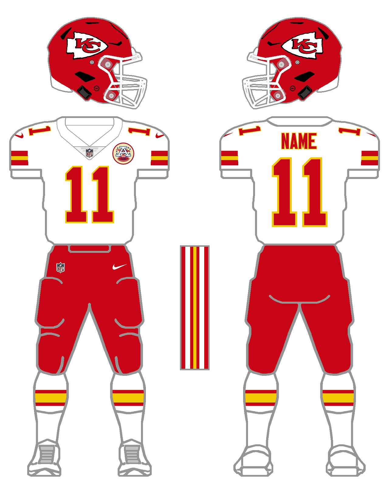 Kansas City Chiefs Home Uniform - National Football League (NFL) - Chris  Creamer's Sports Logos Page 