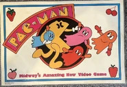 Unknown manufacturer, Pac-Man laminated placemat (version 1, front)