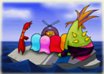 GhostRaft.png (411 KB) Jack, the Ghost Gang, and Golvis on a raft