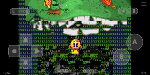 By this point the whole stage is a green and black mess and gobblin's face is splitting up around it's teeth.