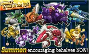 Banner promoting the game's summoning mechanic