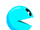 Cyan Pac-Man