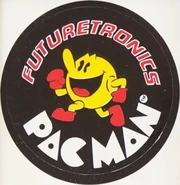 A Futuretronics-branded Pac-Man sticker.