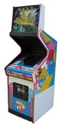 Original arcade machine; notice the Mappy characters on the side from the sticker being ripped.