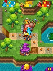 Screenshot of the Java version of Pac-Man Party.