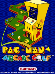 Pac-Man Arcade Golf title screen.